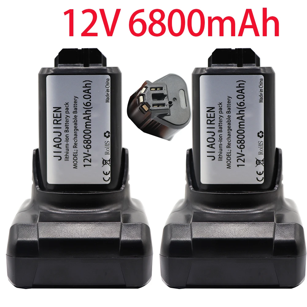 

12V 6800mAh Battery Lithium For Bosch BAT420 BAT411 BAT412 BAT413 BAT412A 10.8V Cordless Power Tools battery Replacement