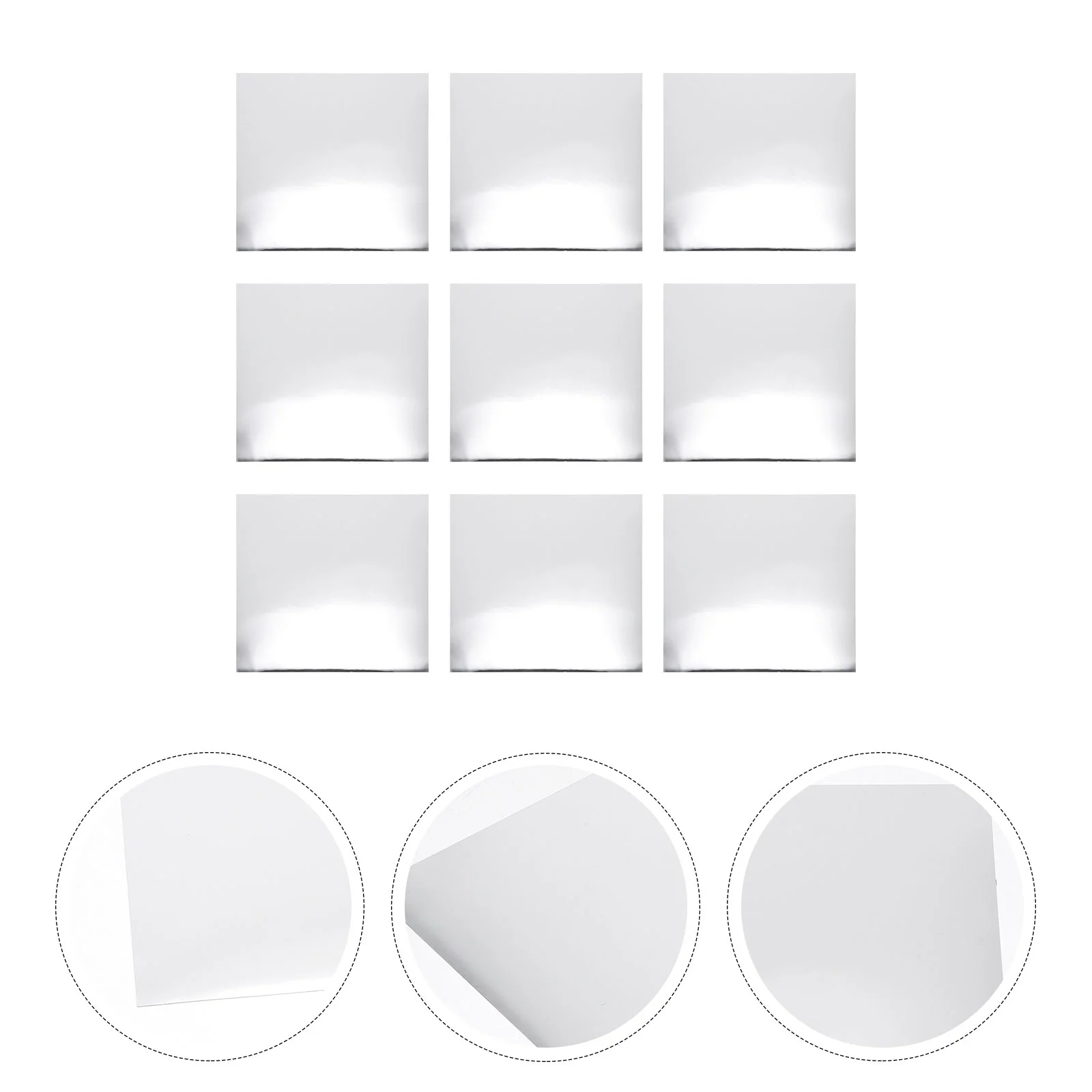 

25 Pcs Acrylic Mirror Sticker Square Mirrors for Wall Full Body Full-length Tiles Frameless Craft Small