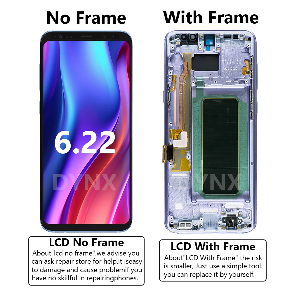 Imagem -04 - Substituição da Tela de Toque Lcd para Samsung Galaxy s8 Plus com Impressão Digital Novo G955a G955u G955f