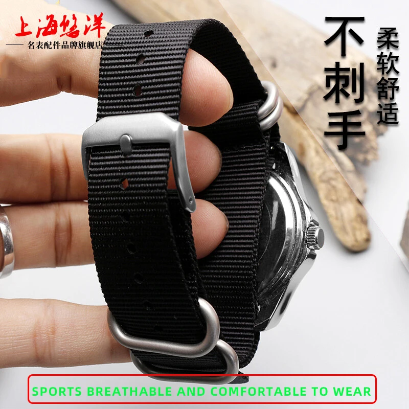 For Blancpain Fifty Fathoms 50 Finds 5000 5015 5200 Rough Outdoor Fabric Nylon Watch Strap Male 23MM Blancpain Strap Replacement