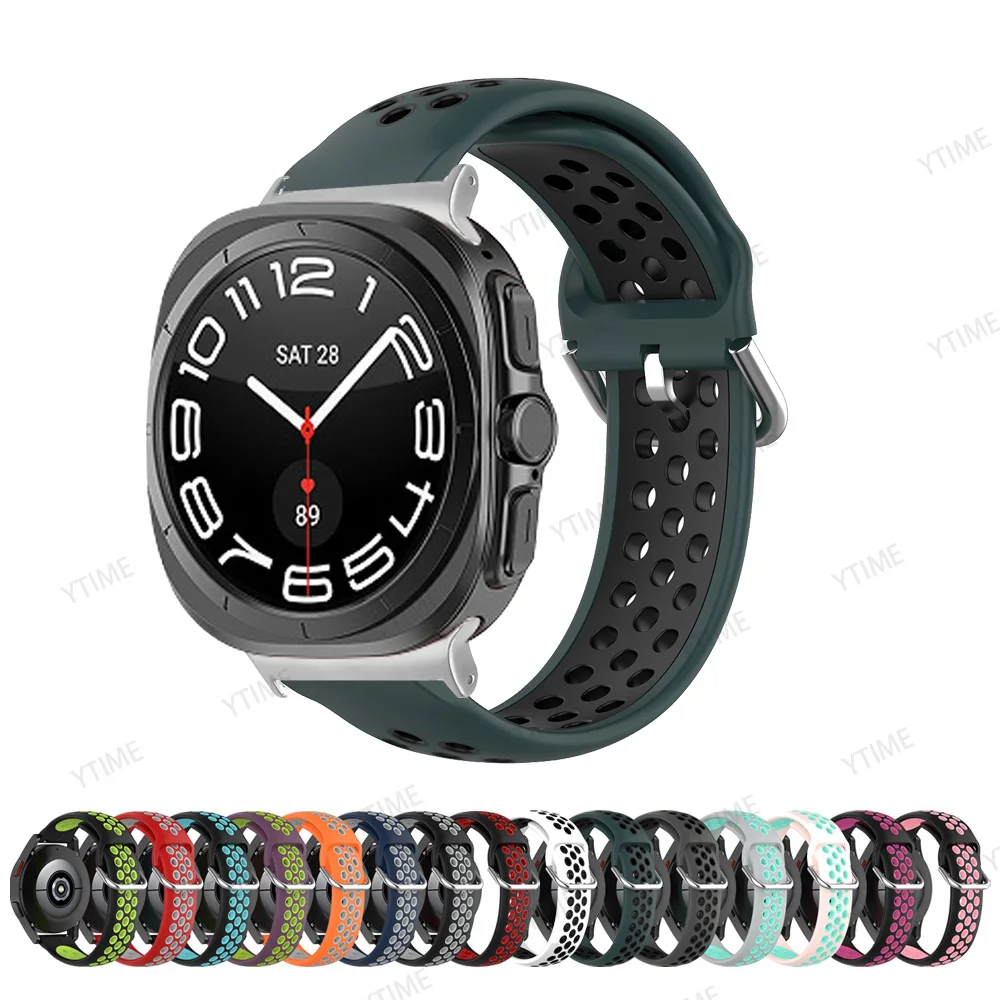 

For Samsung Galaxy Watch 7 Ultra 47mm Smartwatch Bracelet Silicone Strap For Galaxy Watch 7 Ultra Sports Band ремешок Correas