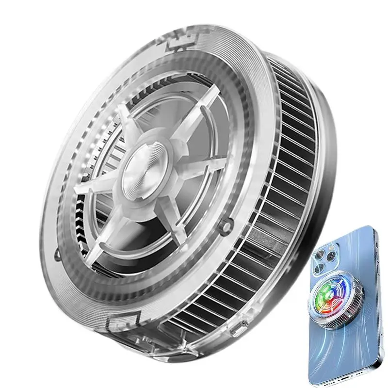

Phone Cooling Fan Magnetic Cellphone Cooler Portable USB Cellphone Radiator Quiet RGB Semiconductor Cooling For Phones Tablet