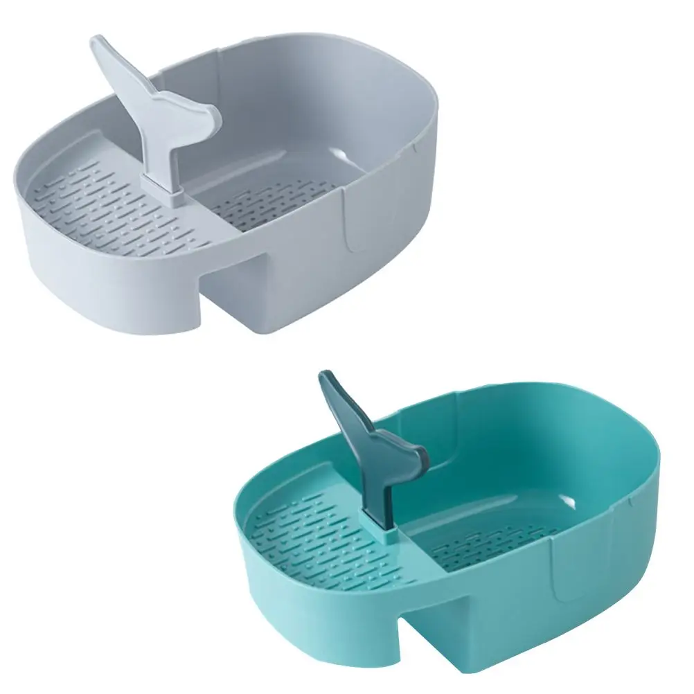 

2Pcs Sink Drain Basket PP Durable Kitchen Sponge Holder Hollow Bottom Filters Residues Prevent Blockage Easy Install Long Use