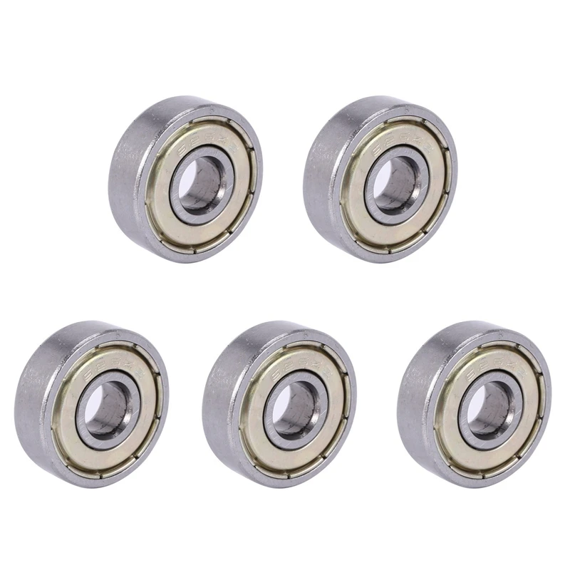 5X 626Z Double Sealed Ball Bearings 6X19x6mm Carbon Steel Silver