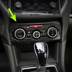 Carbon Fiber Interior Center Console Air Condition Switch Panal Cover Trims For Subaru Impreza Crosstrek XV 2018-2023