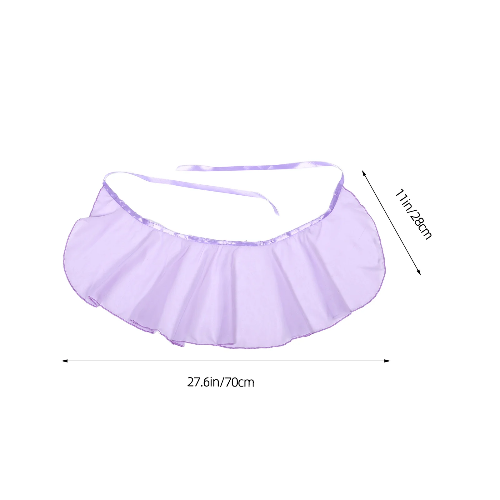 여자 발레 댄스 스커트 보라색 타이업 랩 스커트 공연 연습을 위한 경량 통기성 나일론 발레 투투