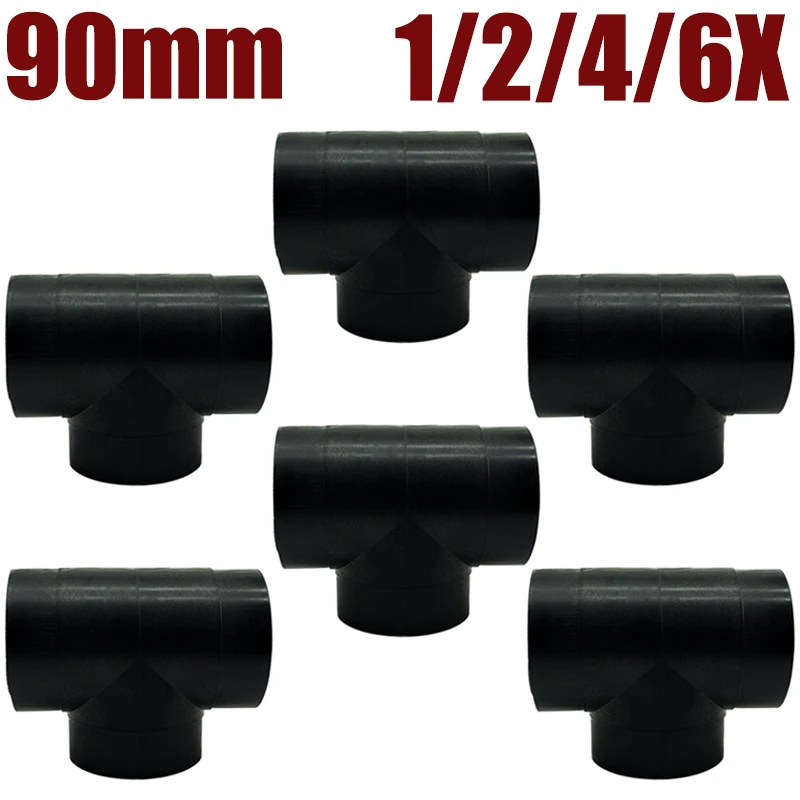 

1/2/4/6X 90mm/3.5" Car Warm Air Vent Ducting T Piece Pipe Joiner Connector For Webasto Eberspaecher Diesel Parking Heater