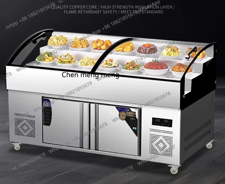 

BBQ seafood refrigerated cabinet Commercial cold vegetable cabinet Fruit fishing, skewers a la carte cabinet