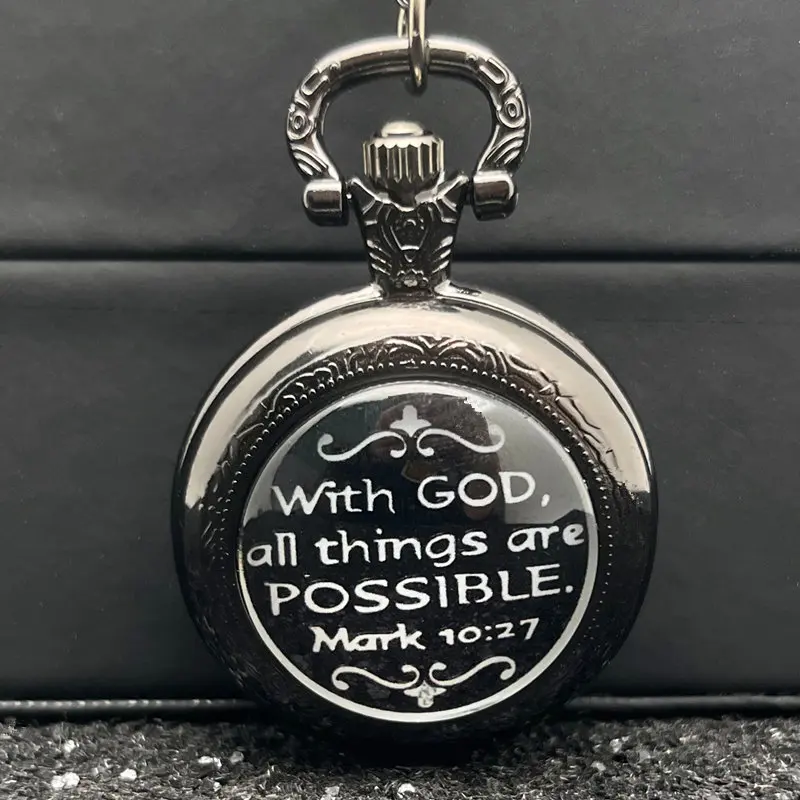 Exquisite Special Pocket Watch With God 