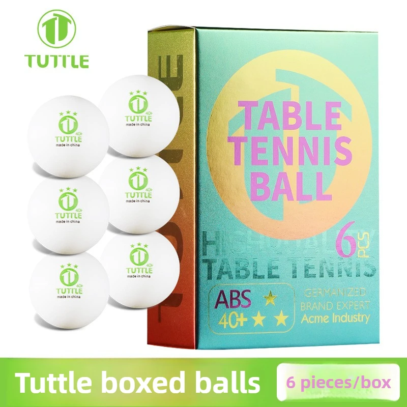 

TUTTLE KOKUTAKU 3 Star ABS New Material Table Tennis Balls 40+ Seamed Ping Pong Ball with Seam for Training Competition 6PCS/BOX