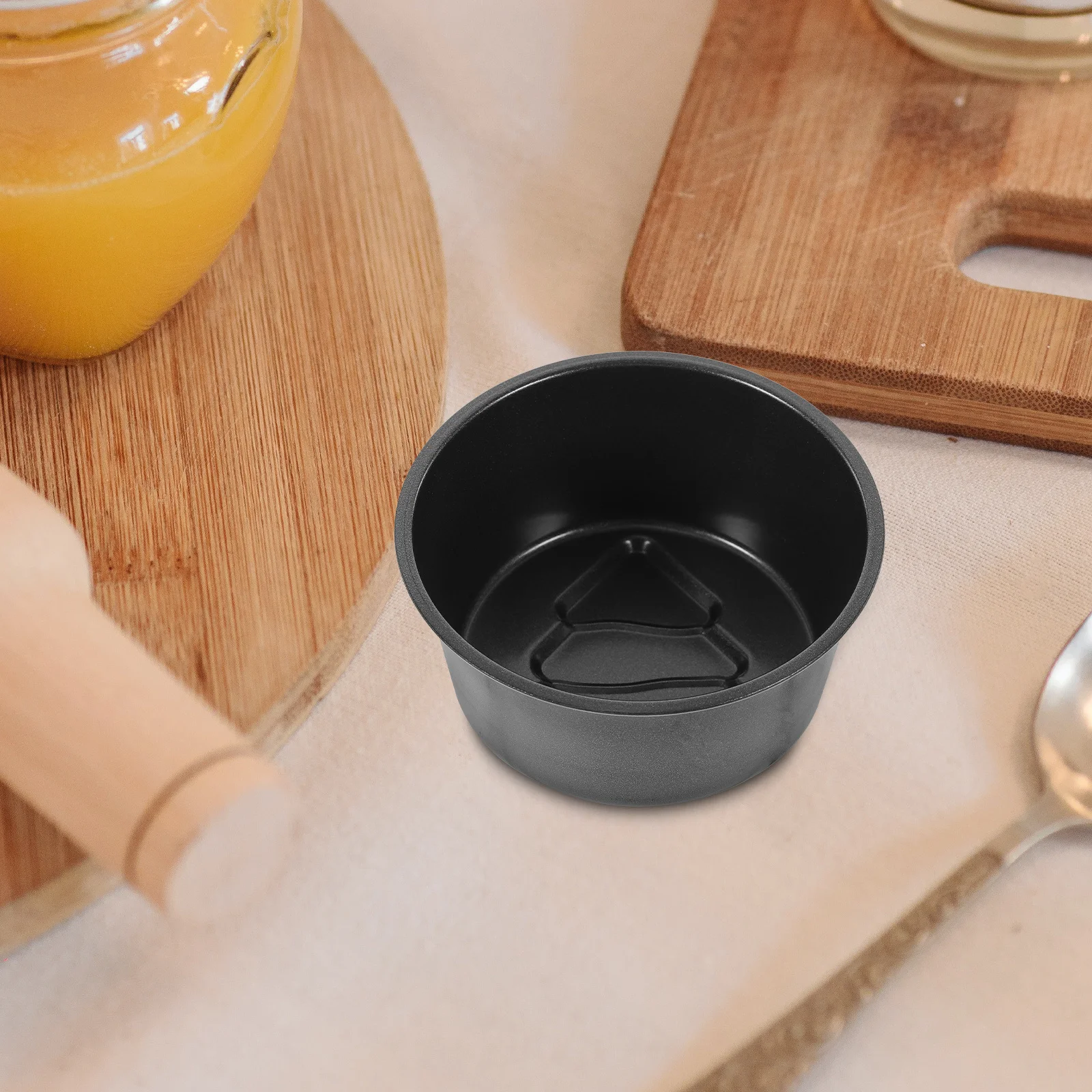 

6pcs Cake Mold Baking Pan Carbon Steel Round Pudding Jelly Dessert Non-Stick Reusable Muffin Tin Metal Baking Tools For