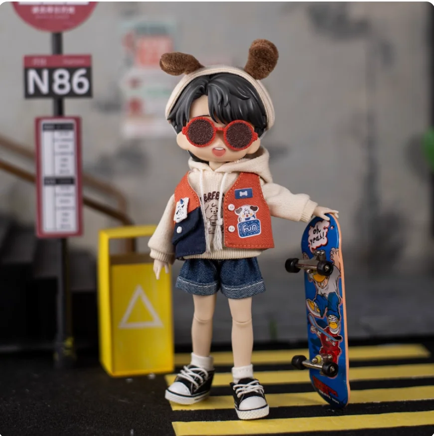 

Маленькая кукла 1/12 12 очков OB11, модный комплект одежды для собак, сладкий оранжевый комплект одежды Ashi 3,0 2,0 P9 Bjd Ufdoll, аксессуары для модели в наличии