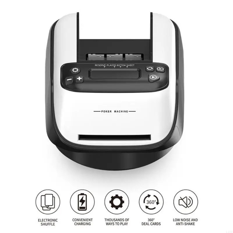 

Casinos Grade Card Dealer With Quiet Operations Charging Accessory for Blackjacks Holdem Card Games