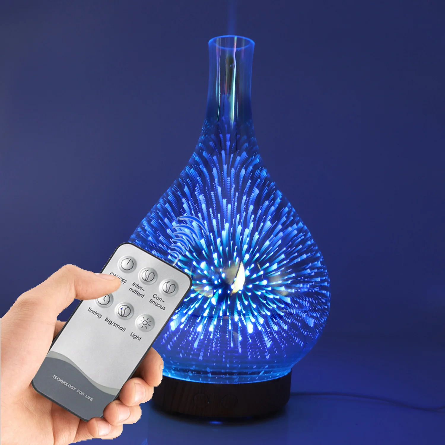 Ultrasonic Aroma Diffuser 120ml, New Air Freshener & Humidifier, Auto-Off for Home Office Spa, 3D Glass, Essential Oil Diffuser image 3