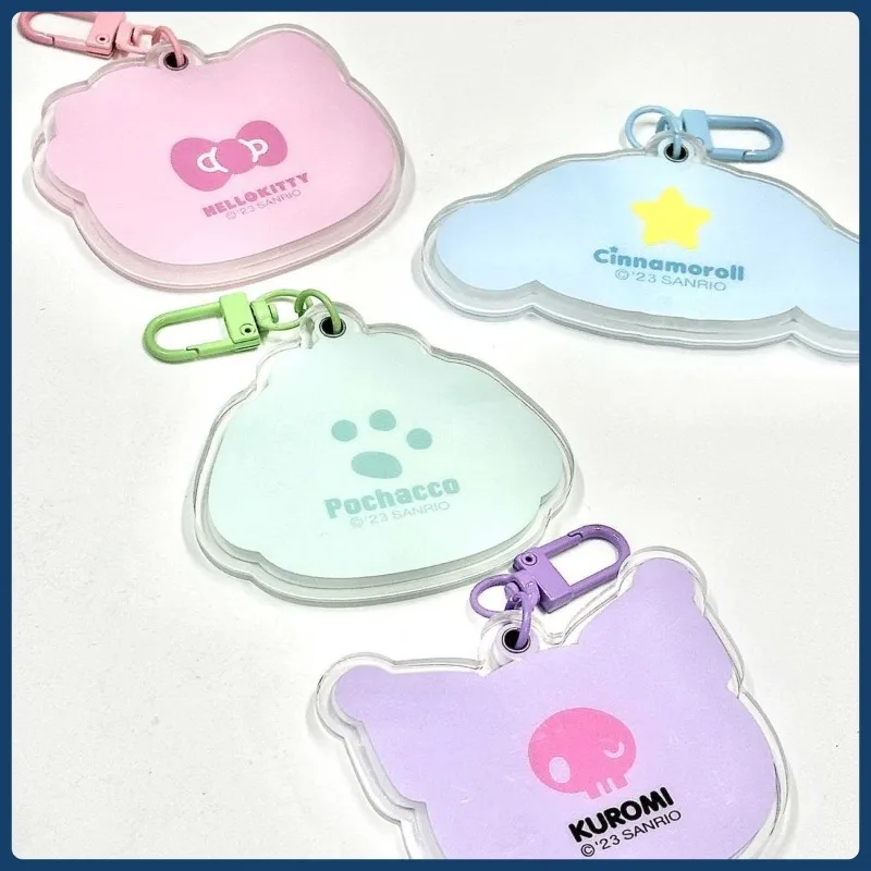 Miroir portable pliant avec pendentif chaîne, créatif et mignon, Pochacco, Hello Kitty, Cinnamoroll Kuromi, Sanurgente, continent