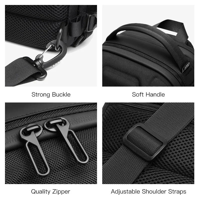 OZUKO-Bolso de pecho de concha dura para hombre, bandolera deportiva multifuncional de gran capacidad, resistente al agua, bolso táctico de alta calidad para exteriores