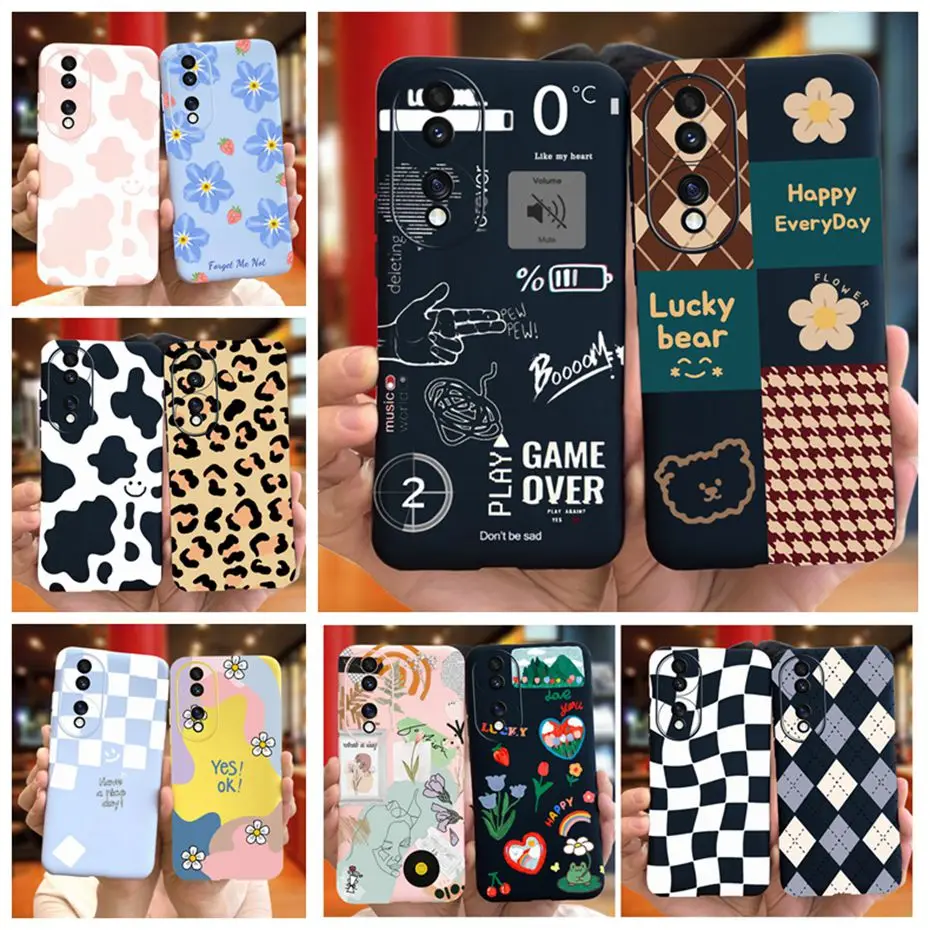 Urocze etui z nadrukiem dla Honor 70 Etui na telefon Honor 70 70 Pro Plus 5G 2022 Miękki silikonowy pokrowiec na telefon Honor 70 70Pro Jelly Coque