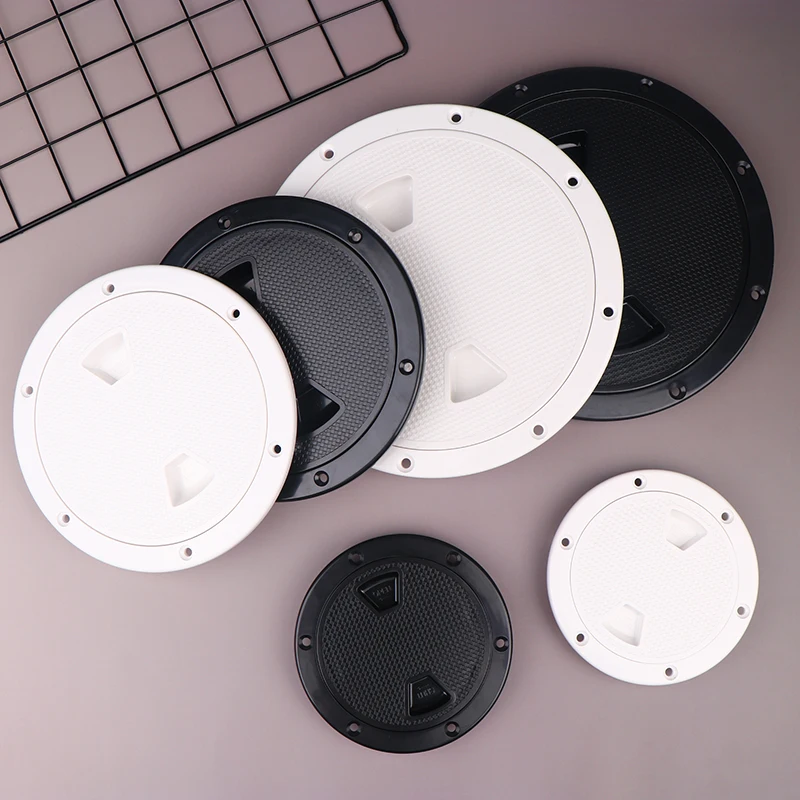 

1Pc ABS Plastic round Non-Slip Inspection Hatches 4'' 6'' 8'' Screw out Access Hatch Cover with Detachable Lid for Kayaks Yacht