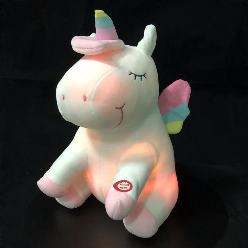 Hot 25-40cm Led Unicorn Plush Toy Plush Horse Light Up Toys Stuffed Animals Cute Horse Toy Soft Doll Toy For Kids Birthday Gifts