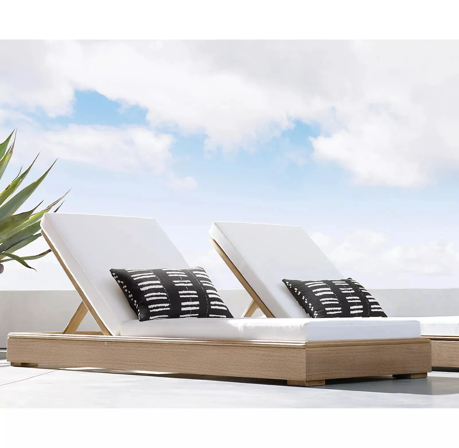 

Garden set daybed sunbed outdoor patio furniture luxury teak chaise