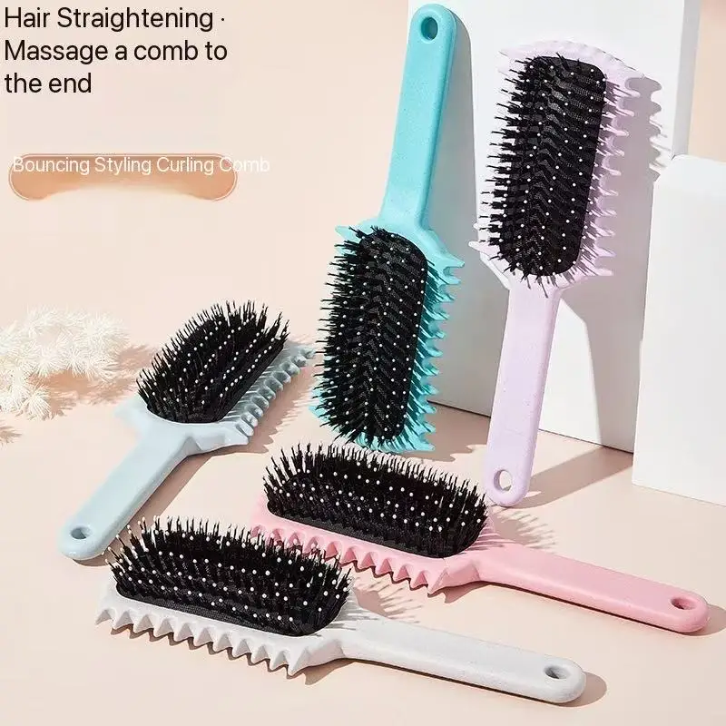 1 piece of bristle hollow arc-shaped comb-suitable for both dry and wet use,anti-static styling brush,Special for real hair wigs