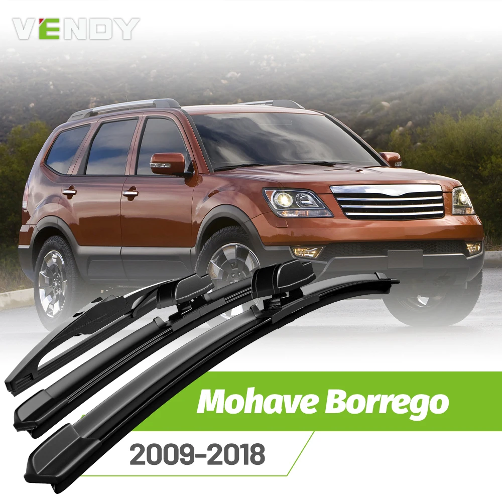 

Front & Rear Wiper Blades Set For KIA Mohave Borrego 2009-2018 Windshield Windscreen Window Rain Brushes 24"+20"+14"
