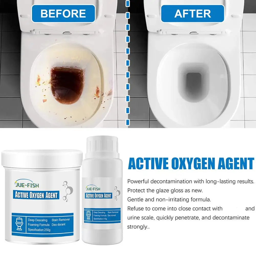 Toilet Oxygen Activator Cleans The Toilet Unique Active Environmentally-friendly Component Oxygen Bathroom Kitchen A4Y8