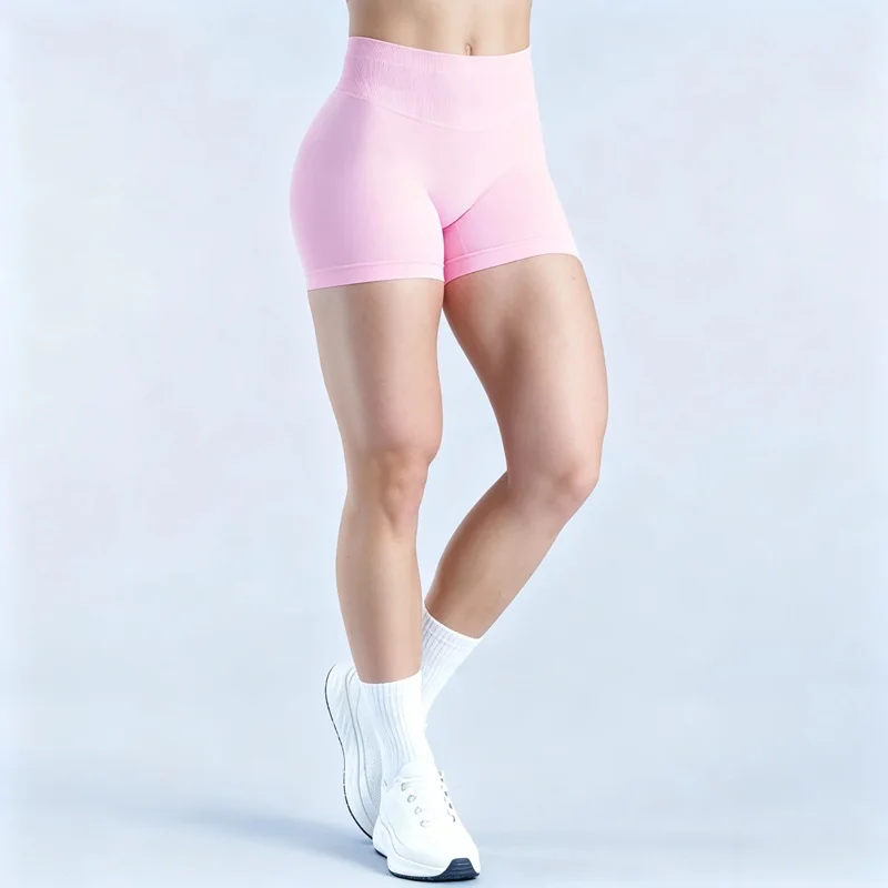 HISTELLO Impact Shorts Damen Gym-Sportleggings Nahtlose Yoga-Kurzhosen Scrunch Butt Pilates Lauf- und Biker-Workout-Shorts – Detail 9