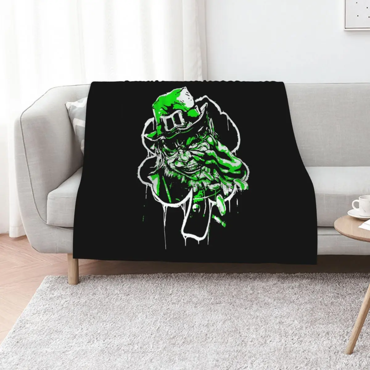 

Day Gifts Leprechaun Movie Neflix Cute Fans Throw Blanket Flannel for sofa Soft blankets ands Blankets