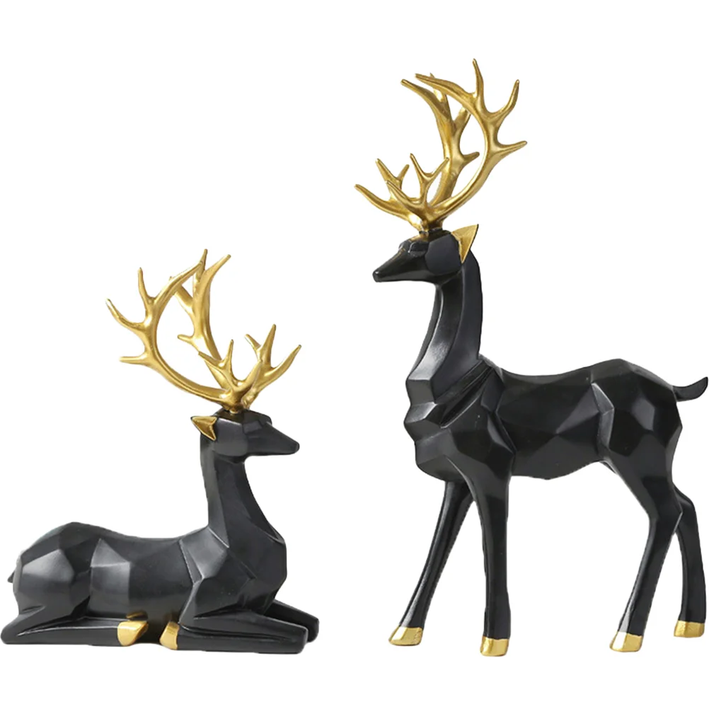 2 Pcs Origami Elk Ornaments Christmas Dragons for New Year Figures Symbol of Decorative Reindeer Noel Decoration 2023 Number