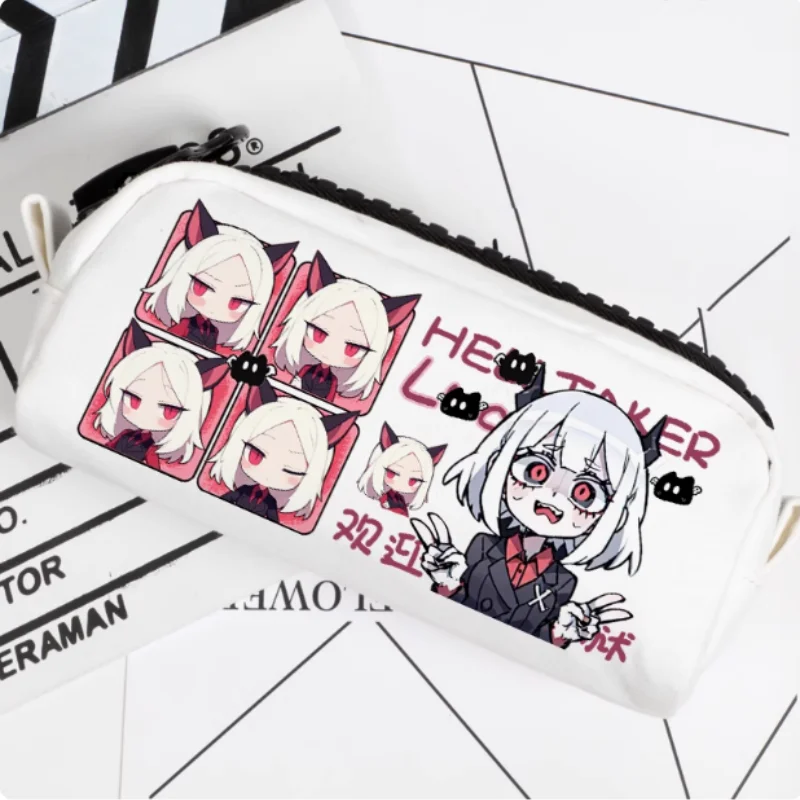 

Anime Helltaker Diaries Pencil Case Oxford Canvas Storage Bag Pencil Box Pencilcase School Pen Bag 2802