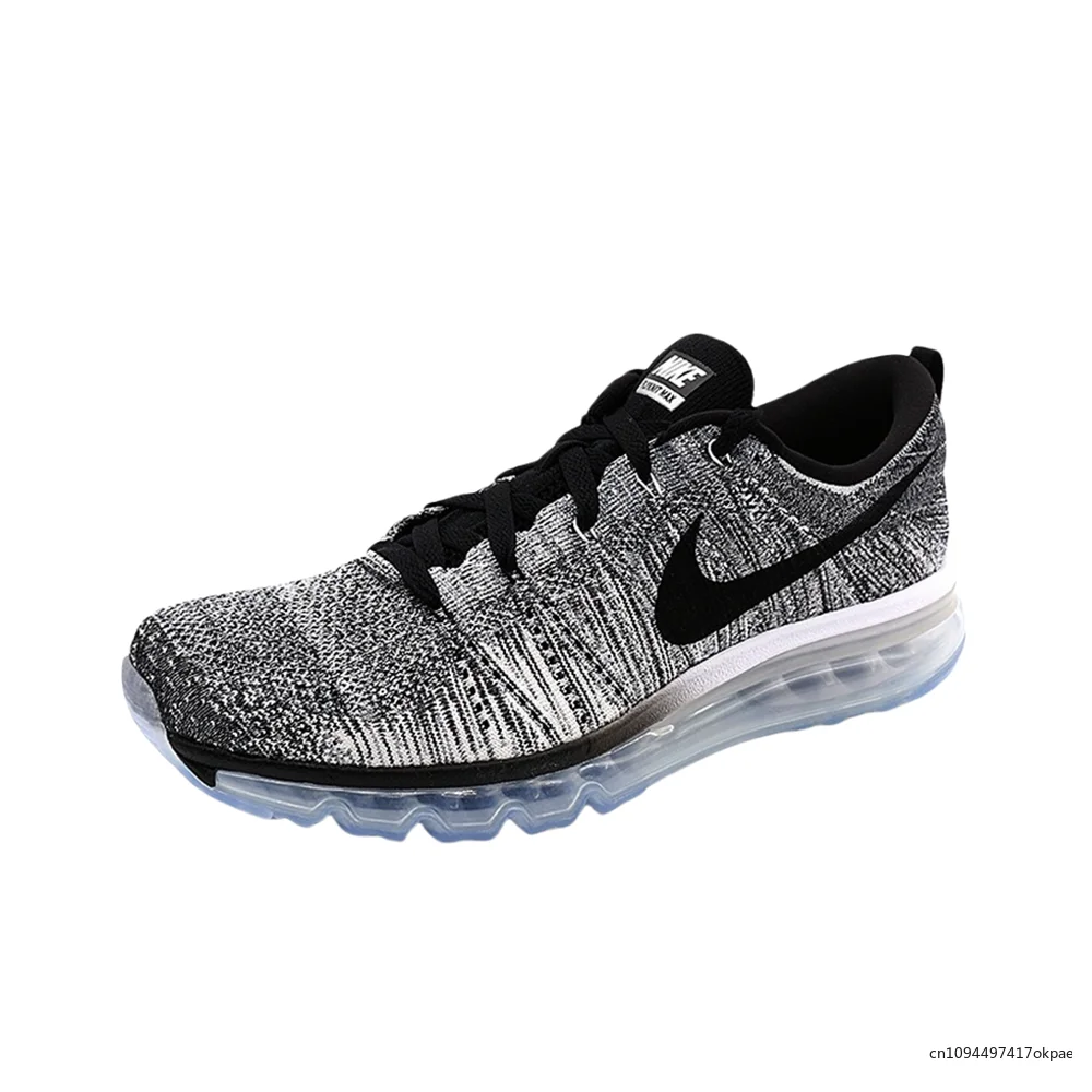 

Nike Air Max Flyknit Женские и мужские светло-серые тканевые амортизирующие дышащие легкие устойчивые к истиранию кроссовки 620469-102