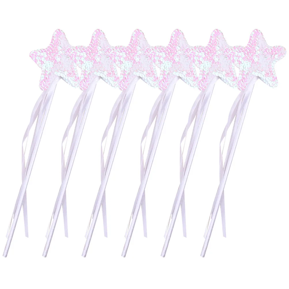 

6Pcs Sequins Star Fairy Wands Magical Sticks Kids Birthday Party Performance Props Fairy Wand Star Wand Wands for Girls