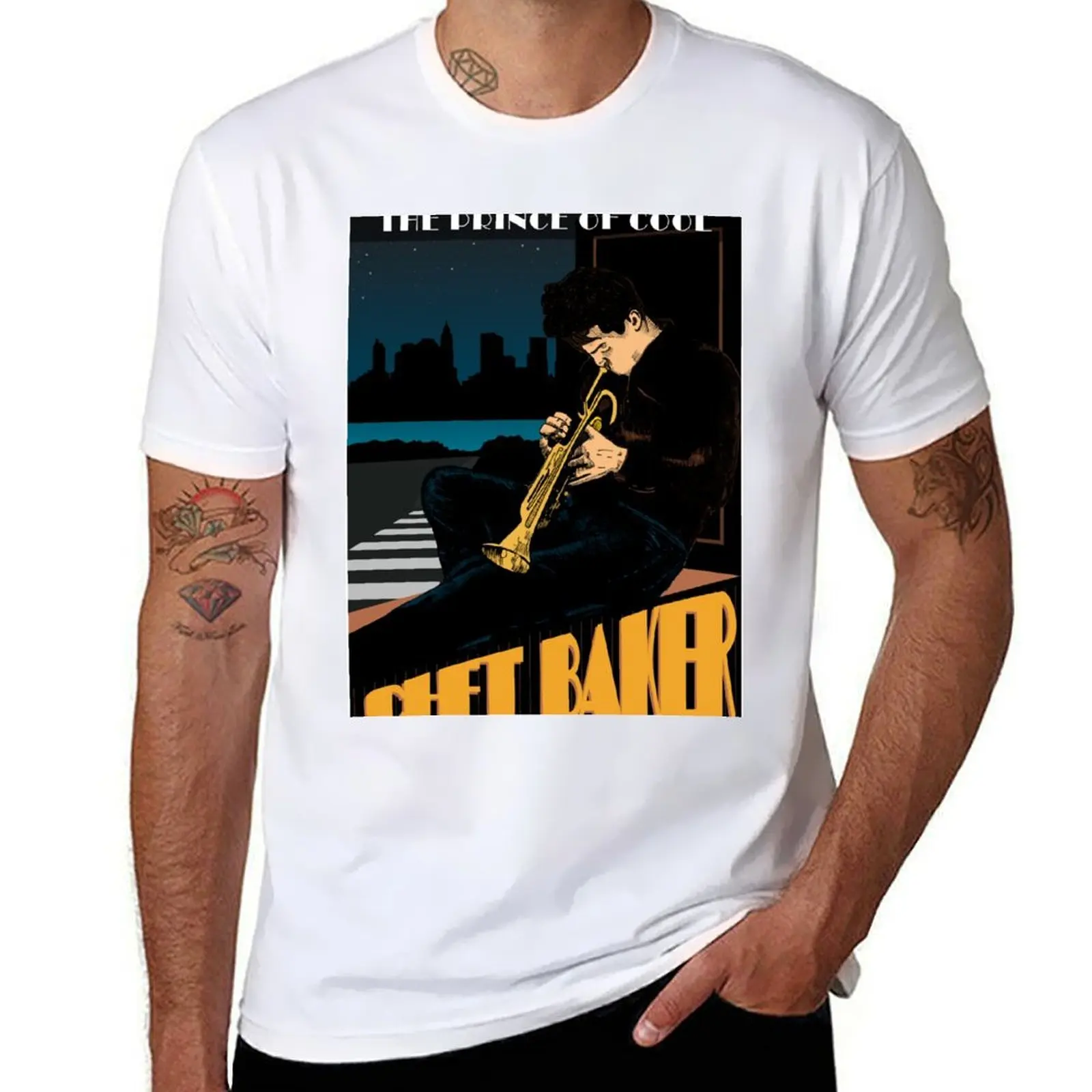 

Chet Baker Jazz Poster T-Shirt men t shirt cotton 100% man tshirt man t shirts for men T-Shirt
