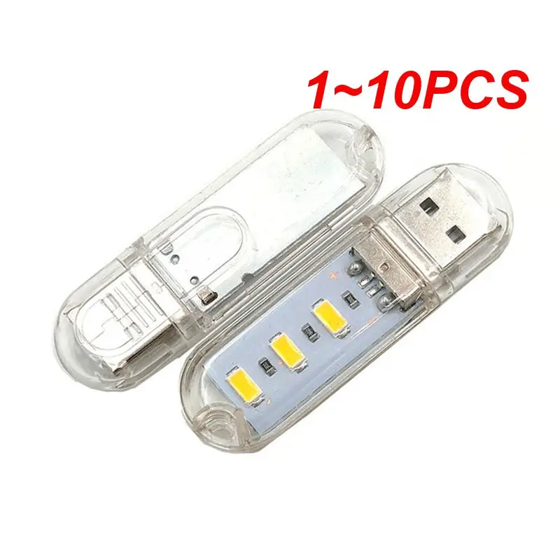 

1~10PCS 5V USB Night Light LED Lamp Computer Mobile Power Charging Reading Light Mini Book Lamps Bedroom Desk Nightlight