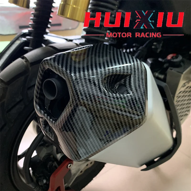 Motorcycle parts Exhaust pipe trim cover Carbon fiber pattern Suitable for ADV150 2019-2020 adv 150 19'20' ADV 150