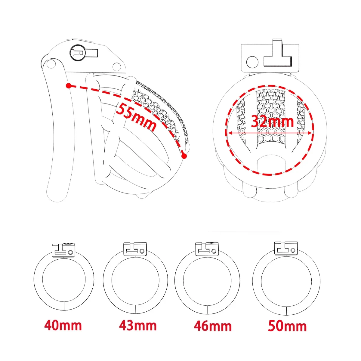 Mini Male Chastity Penis Device Chrome CBT Slave Gay with Curved Lock Ring,Men Cuckold Lockdown Cage Restraint Holder