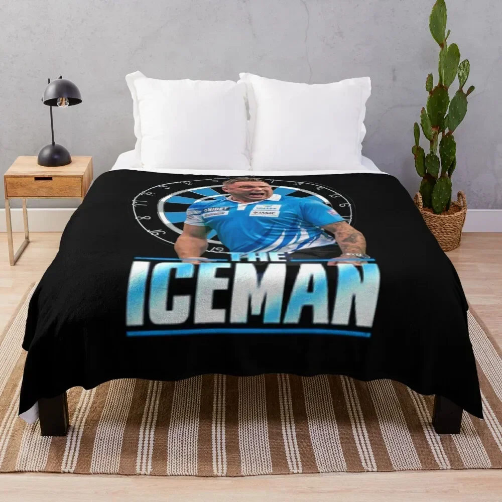 Gerwyn price Darts -Wales The Iceman Darts PDC 2022- the ice man Gerwyn price Throw Blanket funny gift manga Blankets