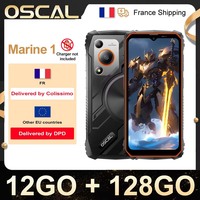 OSCAL Marine 1 [No EU charger] Rugged Smartphone Android 15 6.56'' IPS 12GB(4 + 8) +128GB 5100mAh 8MP+16MP Mobile Phone