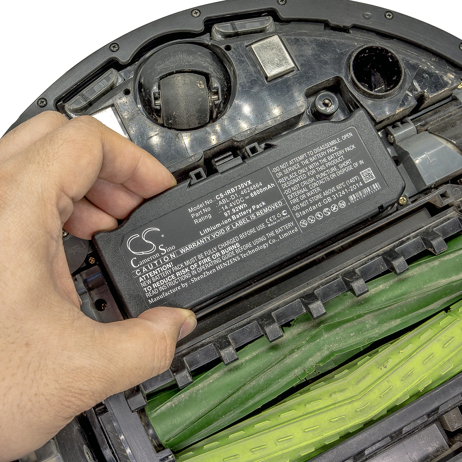 

Сменная батарея CS для iRobot Roomba i7, Roomba i7+, Roomba e5, 7150, Roomba 7550, Roomba 5150, Roomba, артикул: ABL-D1, 6800 мАч / 97,92 Вт·ч