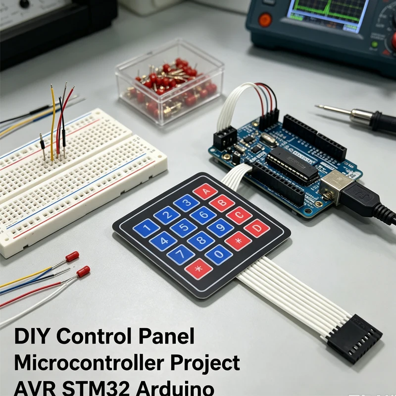4X4 Matrix-Tastatur für Arduino Array-Modul 16-Tasten-Membranschalter Erweiterungs-Tastaturfeld 4*4 Steuerung Mikroprozessor AVR – Detail 4