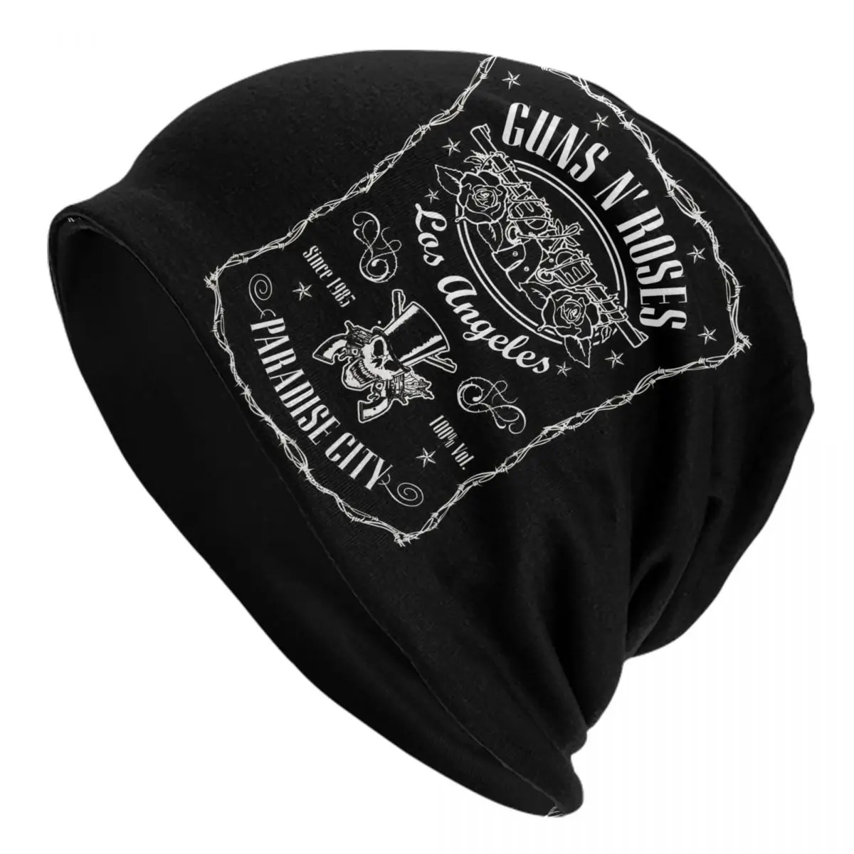 Guns N Rose Logo Heavy Metal Skullies Beanies Caps For Men Women Unisex Streetwear Winter Warm Knit Hat Adult Bonnet Hats