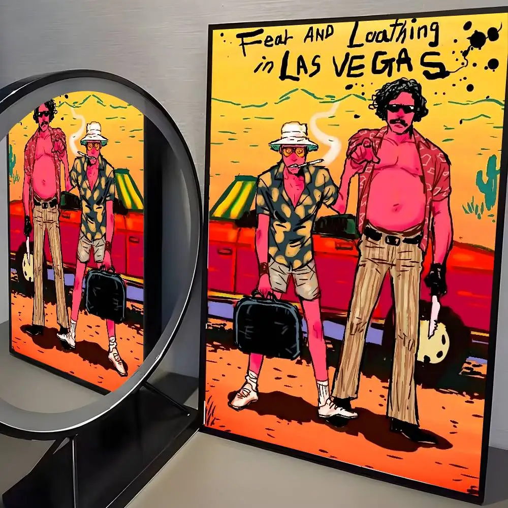 ملصق Fear Loathing Las Vegas لا يتطلب أوراق الحفر ولا علامات يمكن تطبيق ملصقات ذاتية اللصق على أي سطح