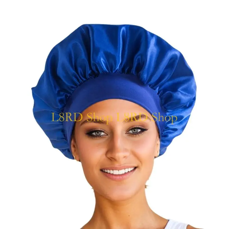 

L8RD Women Satins Bonnet Silk Bonnet Silk Hair Bonnet for Braid Curly Natural Hair