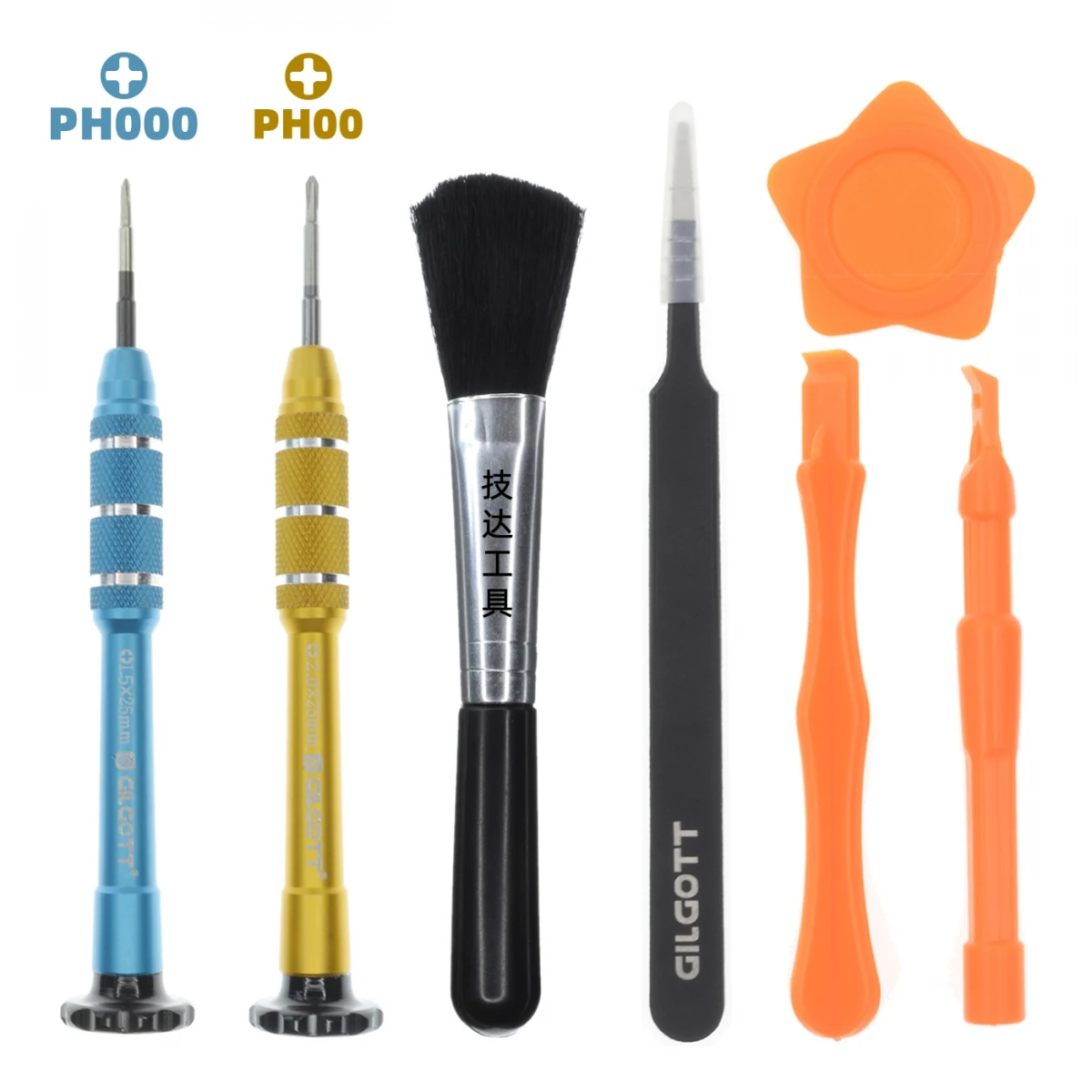 GILGOTT-destornillador magnético Phillips Cross PH000 PH00, juego de herramientas de palanca con pinzas de cepillo para intend D 3DS/NS Pro/NEW3DSXL/DSi/2DS