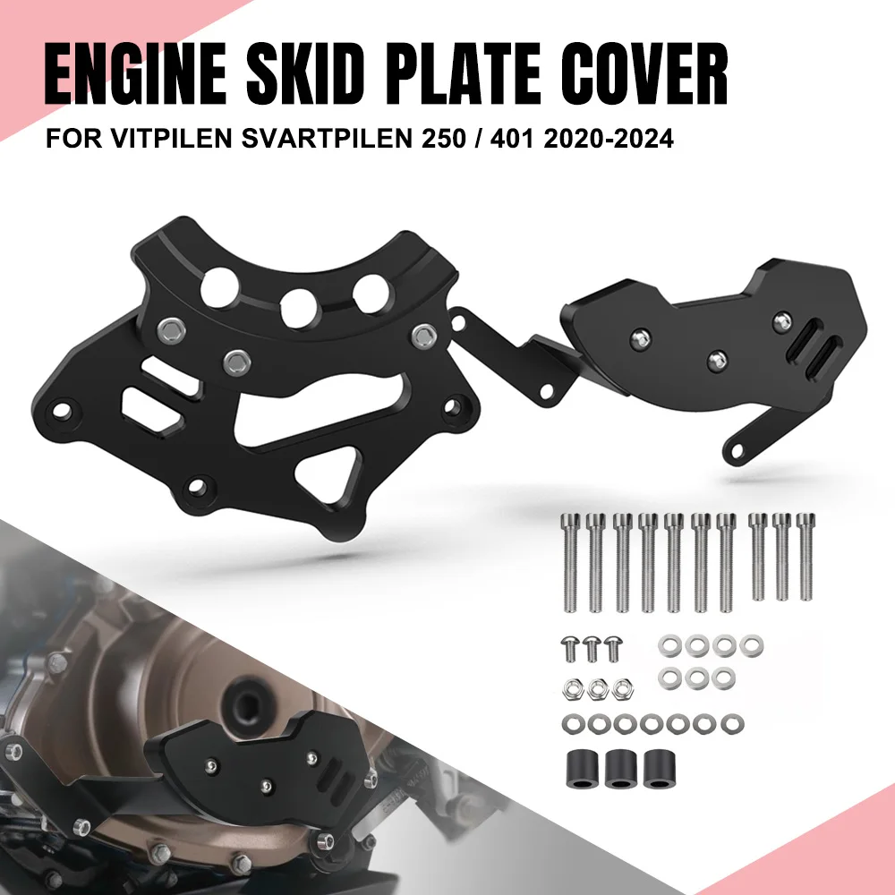 

Left and Right Clutch Cover Engine Case Sliders Cranckcase Protection For Husqvarna Vitpilen Svartpilen 250 / 401 2020-2023 2024