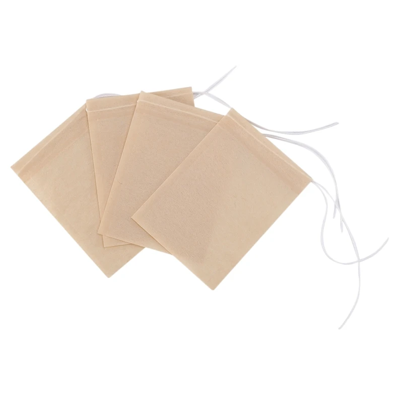 A47U 500 Pack Tea Filter Bags,Disposable Paper Tea Bag with Drawstring for Loose Leaf Tea,Coffee(Natural Color)