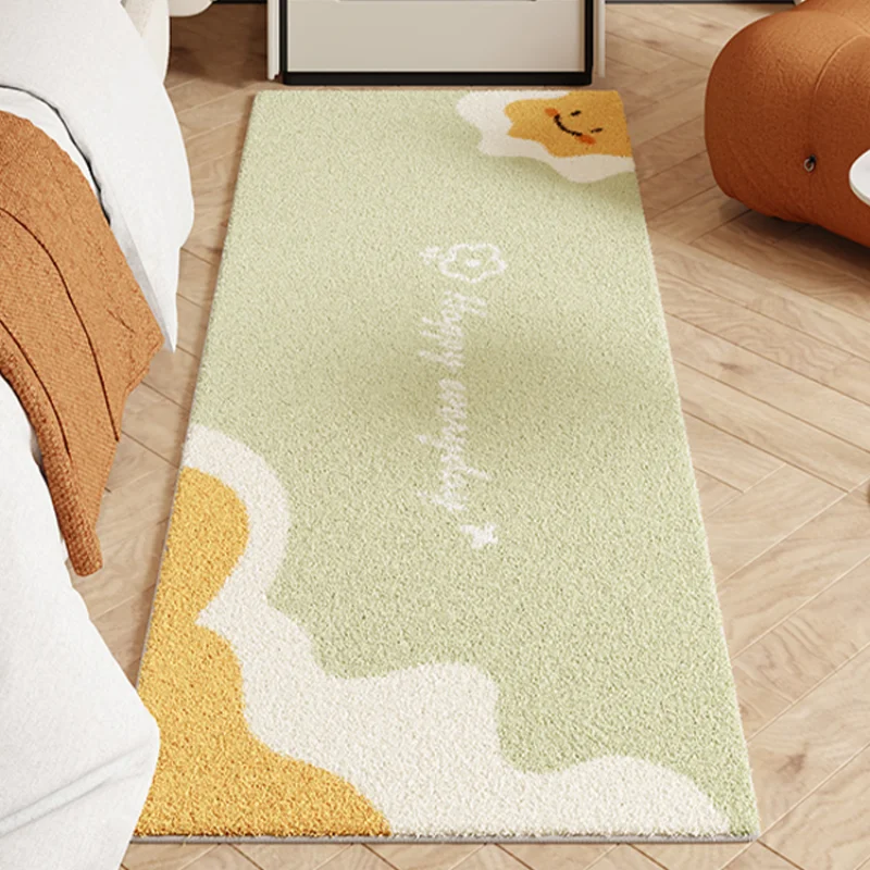 

Thickened Bedroom Bedside Non Slip Carpet Fluffy Carpets Cute Girly High Grade Color Master Bedroom Room Anti Fouling Plush Rug