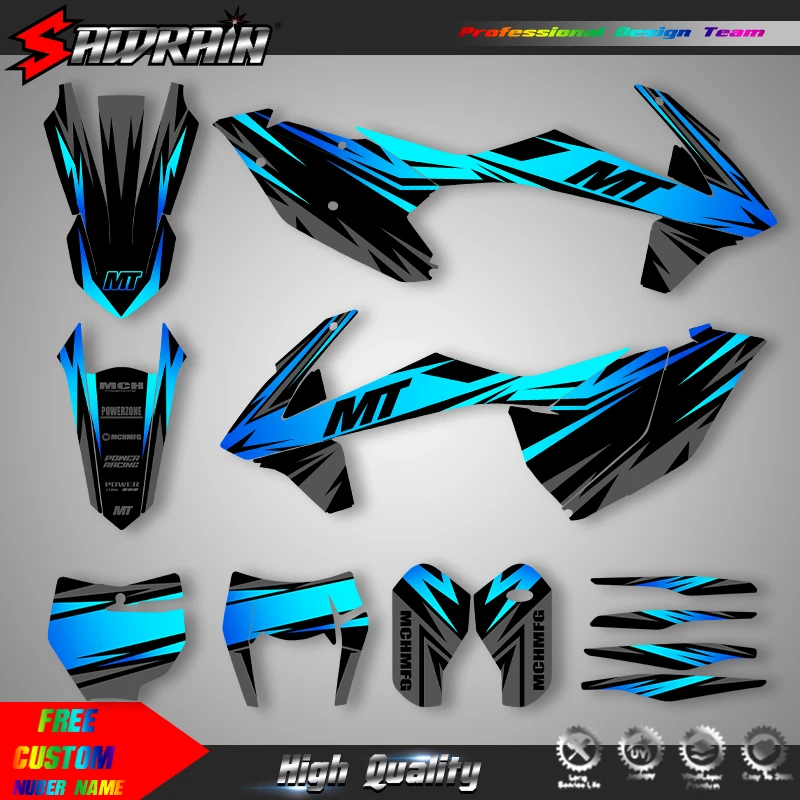 Sawrain For KTM 16-18SX-F 17-19EXC Motorcycle Sticker Custom Team Graphics Decals Kit