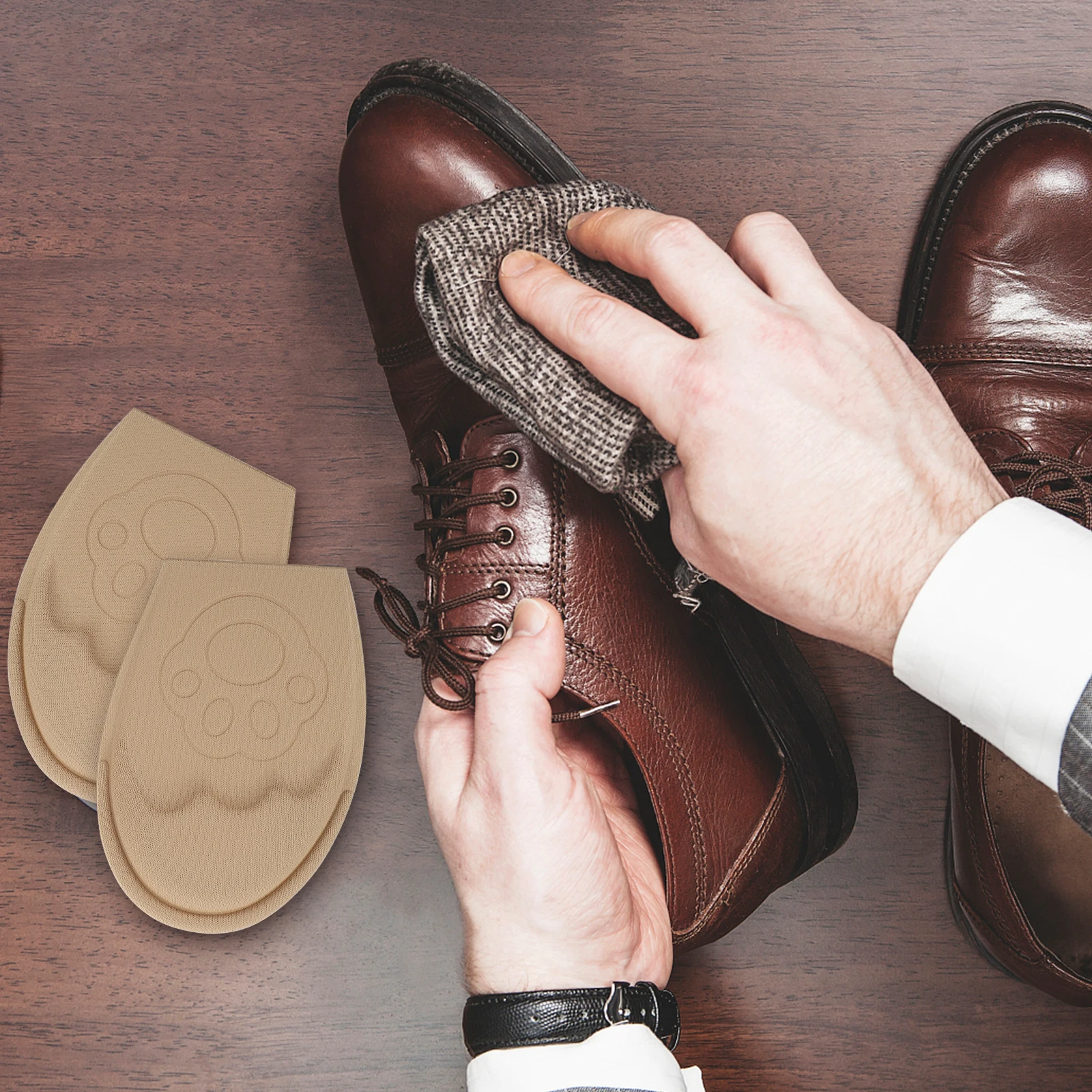 

2Pairs Anti Slip Forefoot Pad Pain Relief High Heel Cushion Insert Pads Comfort Shoe Insole High Heel Insole Foot Cushion